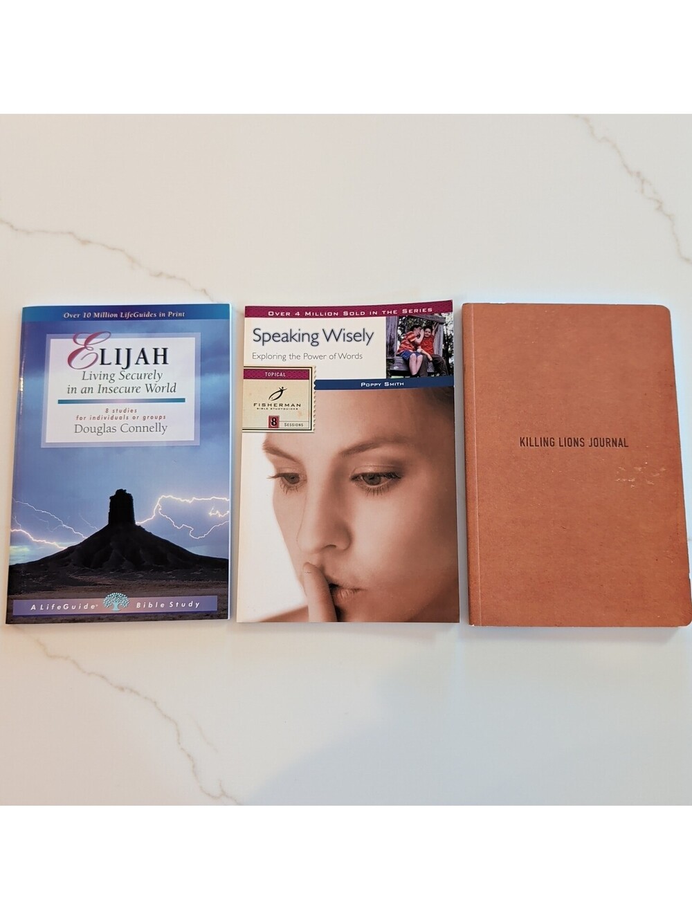 Bible Study Christian Living 3 Book Lot Paperback Educational Journal 3 Books
